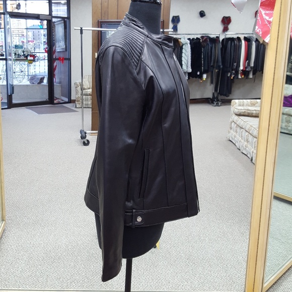 Mason & Cooper Short Black Lamb Leather Jacket - Picture 2 of 3